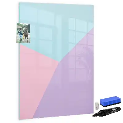 Pizarra magnética decorativa con rotulador con patrón pastel