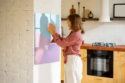 Pizarra magnética decorativa con rotulador con patrón pastel