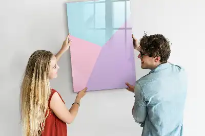 Pizarra magnética decorativa con rotulador con patrón pastel