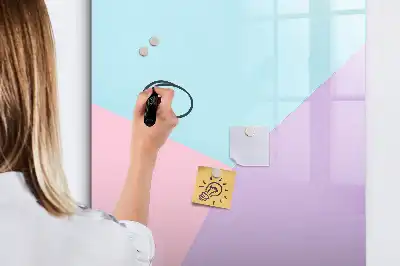 Pizarra magnética decorativa con rotulador con patrón pastel