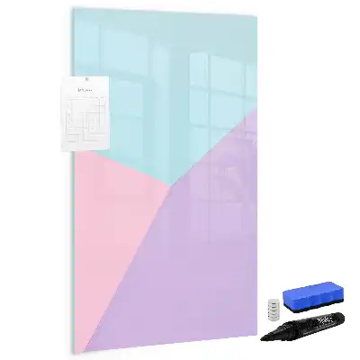 Pizarra magnética decorativa con rotulador con patrón pastel