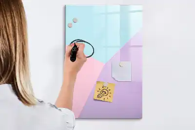 Pizarra magnética decorativa con rotulador con patrón pastel