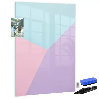 Pizarra magnética decorativa con rotulador con patrón pastel