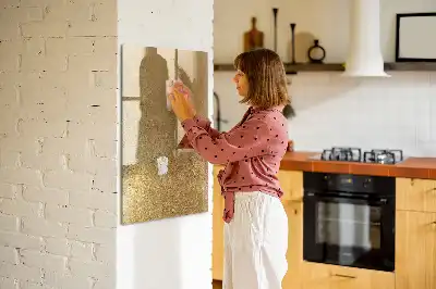 Pizarra magnética decorativa con rotulador y diseño de tela