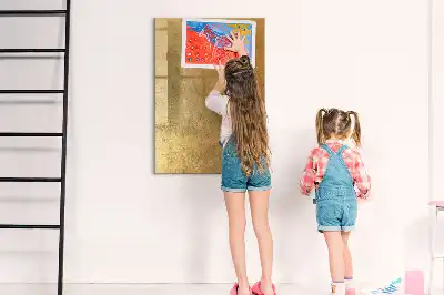 Pizarra magnética decorativa con rotulador y diseño de tela