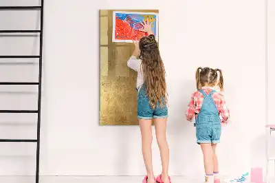 Pizarra magnética decorativa con rotulador y diseño de tela