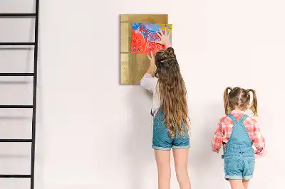 Pizarra magnética decorativa con rotulador y diseño de tela