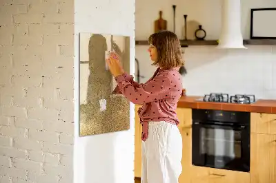Pizarra magnética decorativa con rotulador y diseño de tela