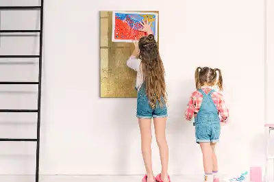 Pizarra magnética decorativa con rotulador y diseño de tela