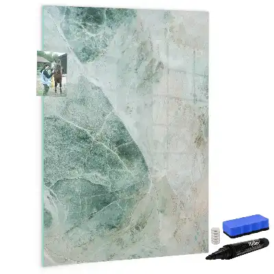 Pizarra magnética decorativa con rotulador diseño de mármol de piedra