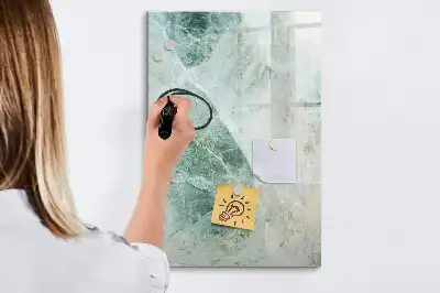 Pizarra magnética decorativa con rotulador diseño de mármol de piedra