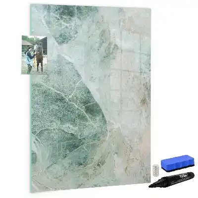 Pizarra magnética decorativa con rotulador diseño de mármol de piedra