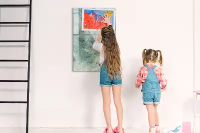 Pizarra magnética decorativa con rotulador diseño de mármol de piedra