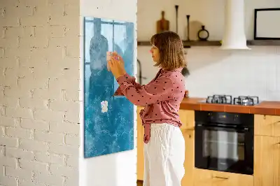 Pizarra magnética borrable de cristal con diseño de agua de mar y océano