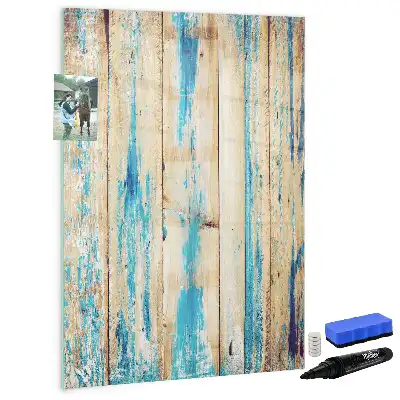 Pizarra magnética decorativa con rotulador de madera antigua