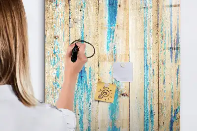 Pizarra magnética decorativa con rotulador de madera antigua