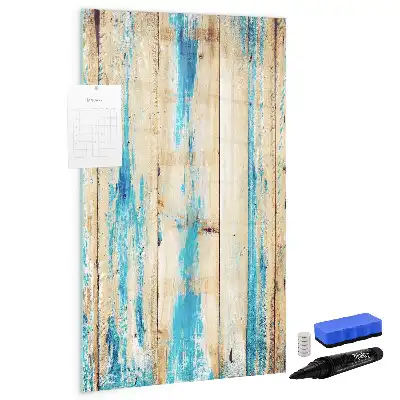 Pizarra magnética decorativa con rotulador de madera antigua