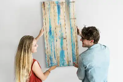 Pizarra magnética decorativa con rotulador de madera antigua