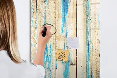 Pizarra magnética decorativa con rotulador de madera antigua