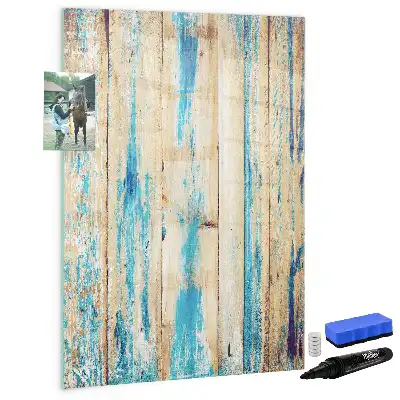 Pizarra magnética decorativa con rotulador de madera antigua