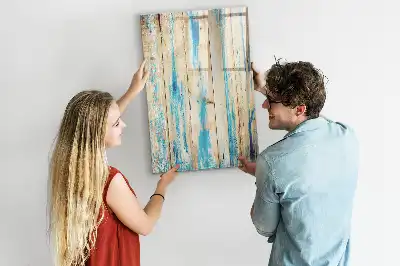 Pizarra magnética decorativa con rotulador de madera antigua