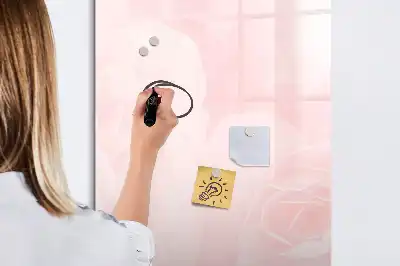 Pizarra magnética decorativa diseño de rosas con rotulador incluido