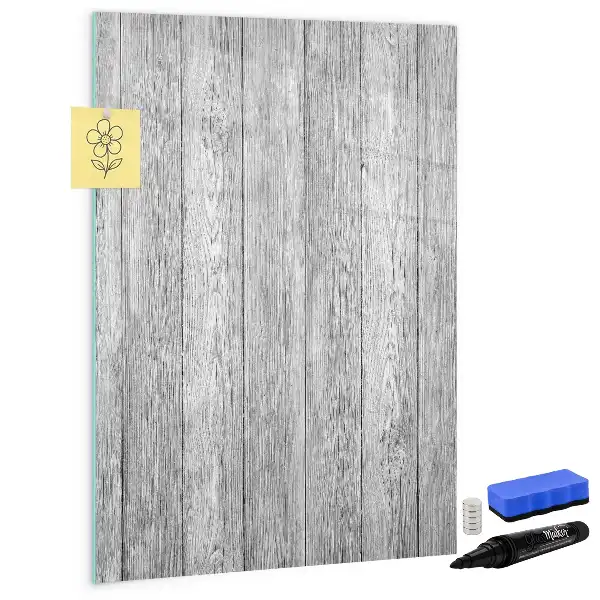 Pizarra magnética decorativa con rotulador y base de madera