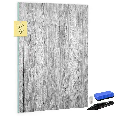 Pizarra magnética decorativa con rotulador y base de madera