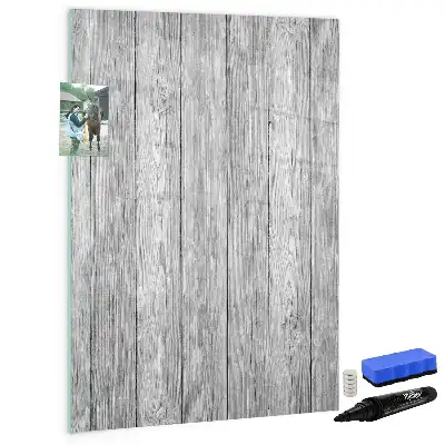Pizarra magnética decorativa con rotulador y base de madera