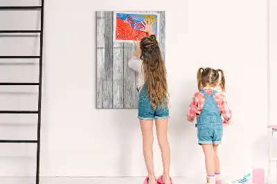 Pizarra magnética decorativa con rotulador y base de madera
