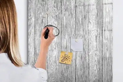 Pizarra magnética decorativa con rotulador y base de madera