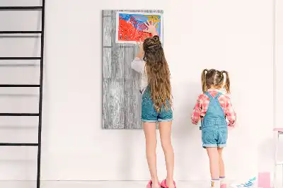 Pizarra magnética decorativa con rotulador y base de madera