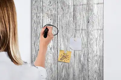 Pizarra magnética decorativa con rotulador y base de madera