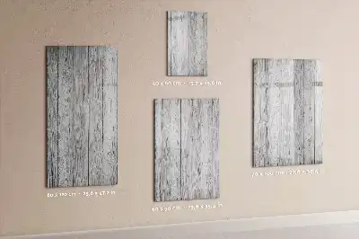 Pizarra magnética decorativa con rotulador y base de madera