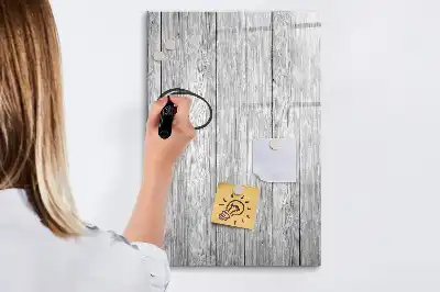 Pizarra magnética decorativa con rotulador y base de madera