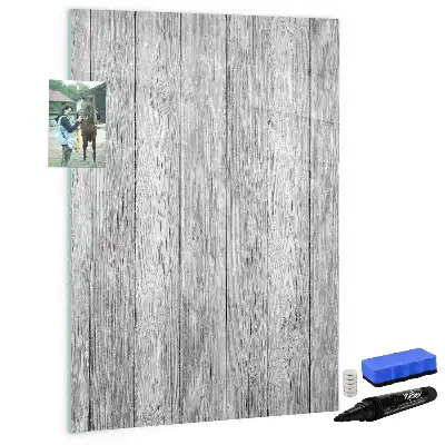 Pizarra magnética decorativa con rotulador y base de madera