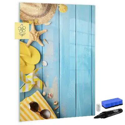 Pizarra magnética decorativa con rotulador accesorios de playa