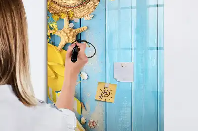 Pizarra magnética decorativa con rotulador accesorios de playa