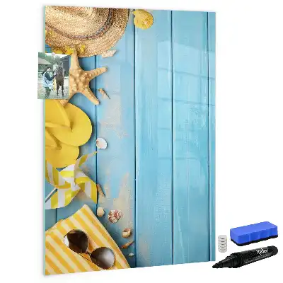 Pizarra magnética decorativa con rotulador accesorios de playa
