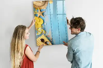 Pizarra magnética decorativa con rotulador accesorios de playa
