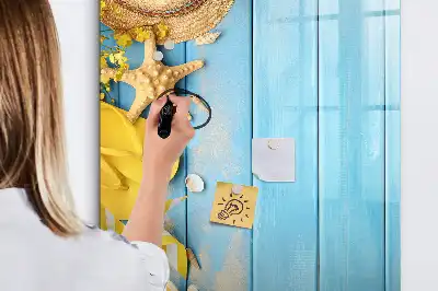 Pizarra magnética decorativa con rotulador accesorios de playa