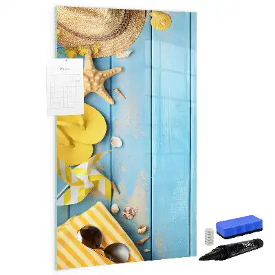 Pizarra magnética decorativa con rotulador accesorios de playa