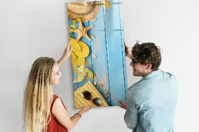 Pizarra magnética decorativa con rotulador accesorios de playa