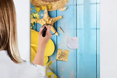 Pizarra magnética decorativa con rotulador accesorios de playa