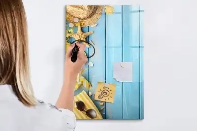 Pizarra magnética decorativa con rotulador accesorios de playa
