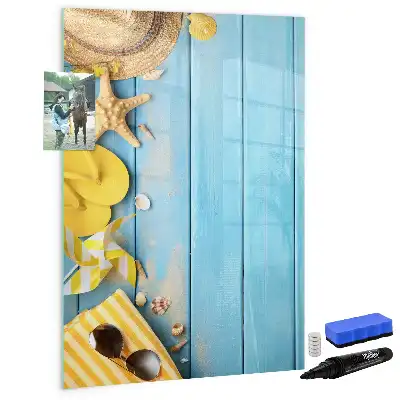 Pizarra magnética decorativa con rotulador accesorios de playa