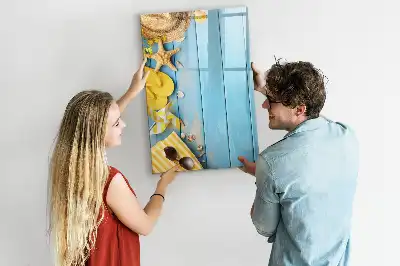 Pizarra magnética decorativa con rotulador accesorios de playa