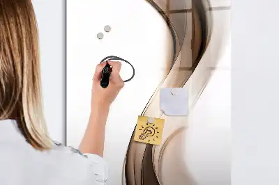 Pizarra magnética decorativa con rotulador diseño de abstracción de olas