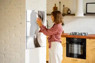 Pizarra magnética decorativa con rotulador diseño de abstracción de olas