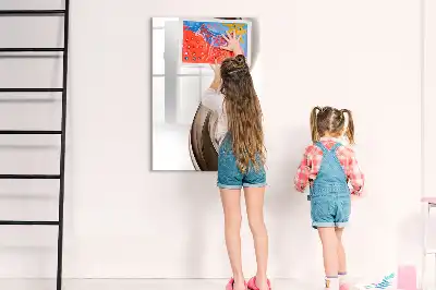 Pizarra magnética decorativa con rotulador diseño de abstracción de olas
